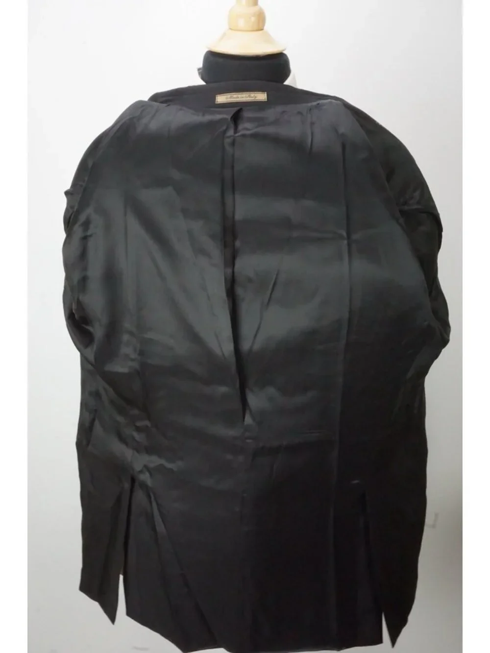 Tagliatore Solid Black Wool 2 Pc Suit Jacket Pants Sz 44R US 54EU NEW